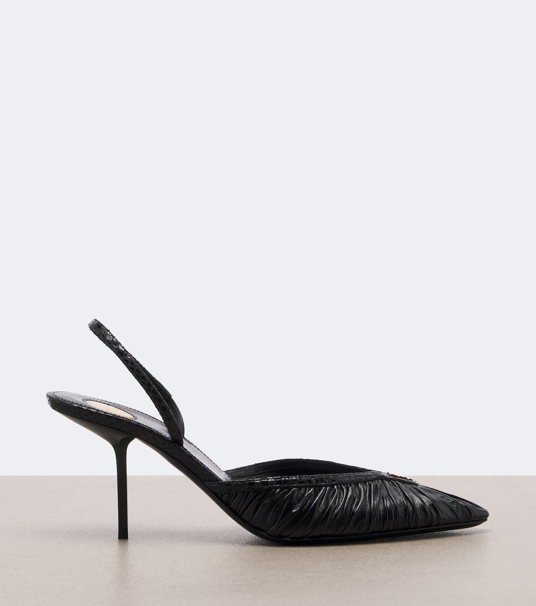 Saint Laurent - Folie Cassandre leather slingback pumps