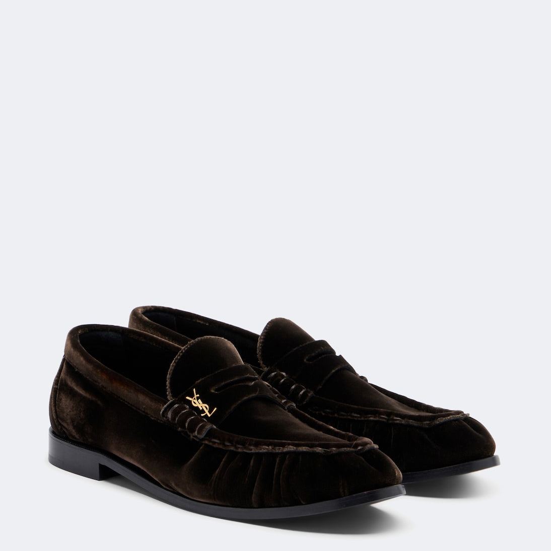 Saint Laurent - Le Loafer velvet penny loafers