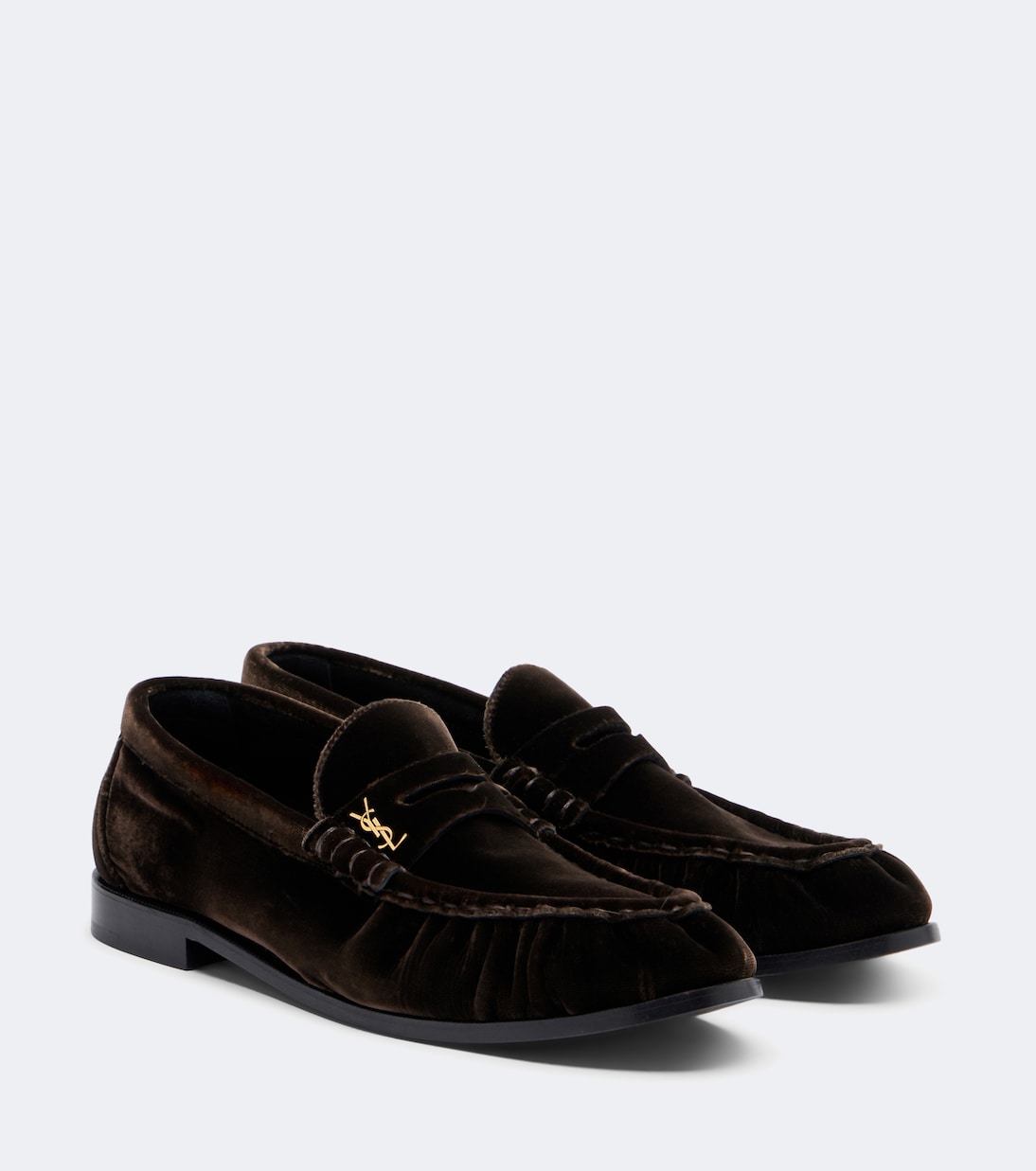 Saint Laurent - Le Loafer velvet penny loafers