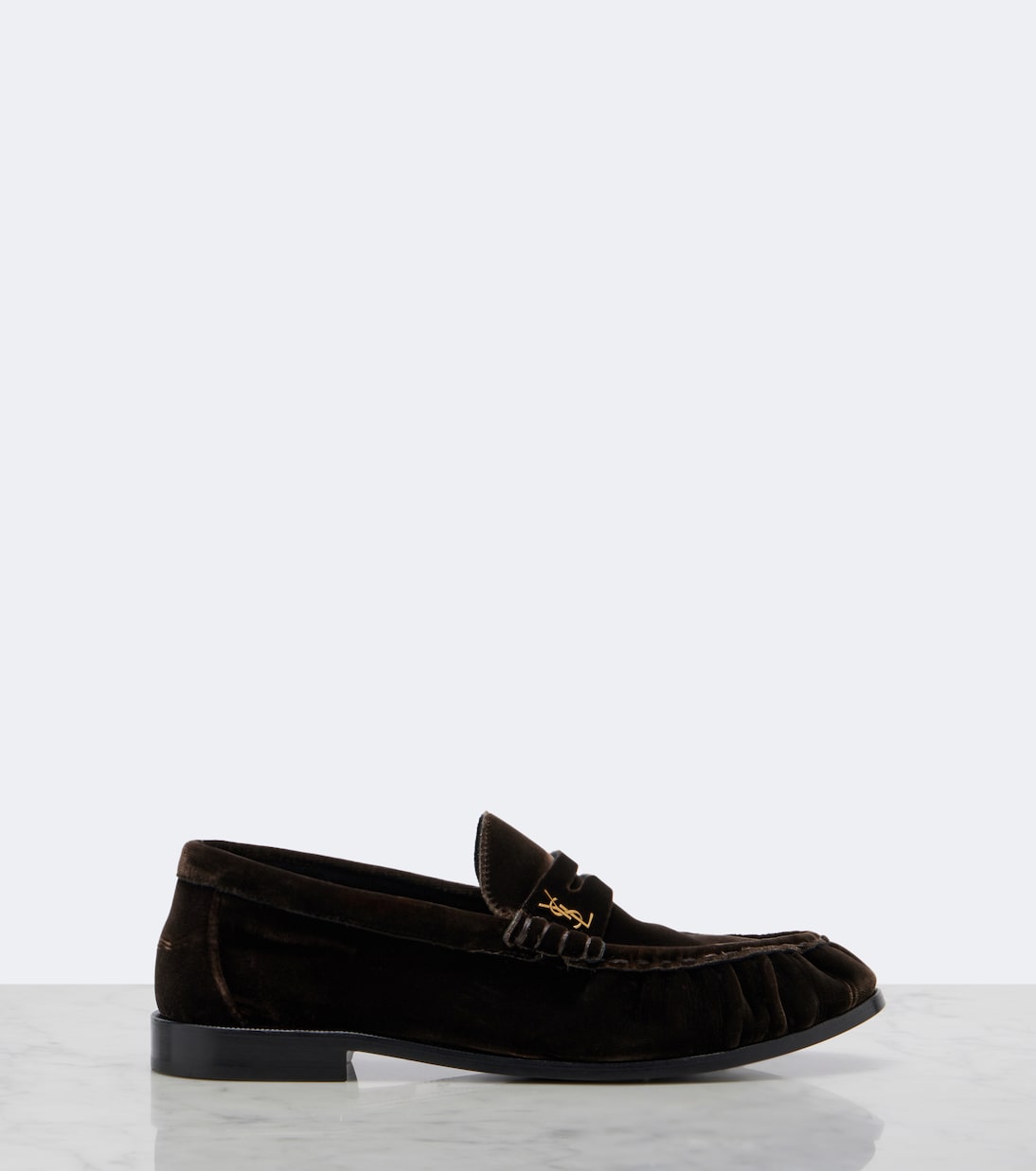 Saint Laurent - Le Loafer velvet penny loafers