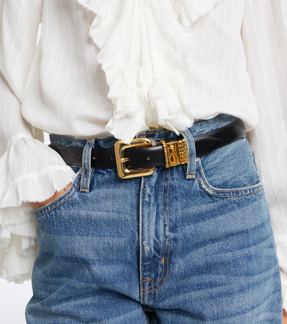 Déhanche - Mara embellished leather belt