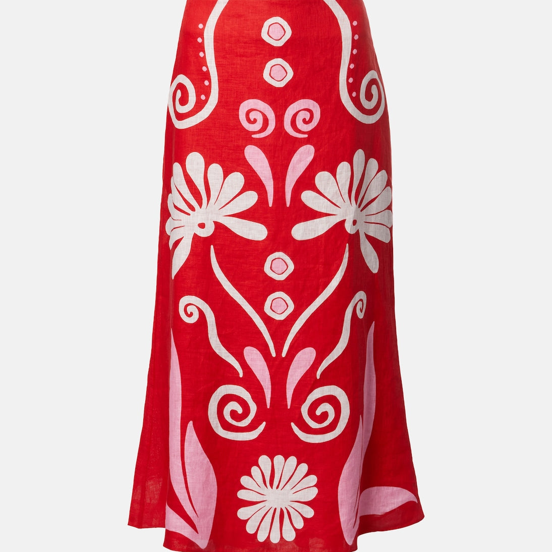 Cala de la Cruz - Fabiana printed linen midi skirt