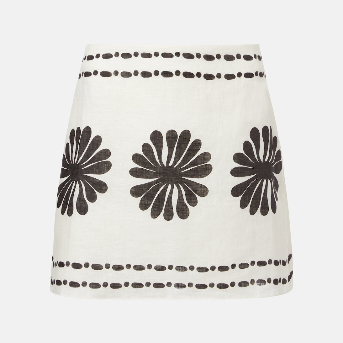 Cala de la Cruz - Eve floral linen miniskirt