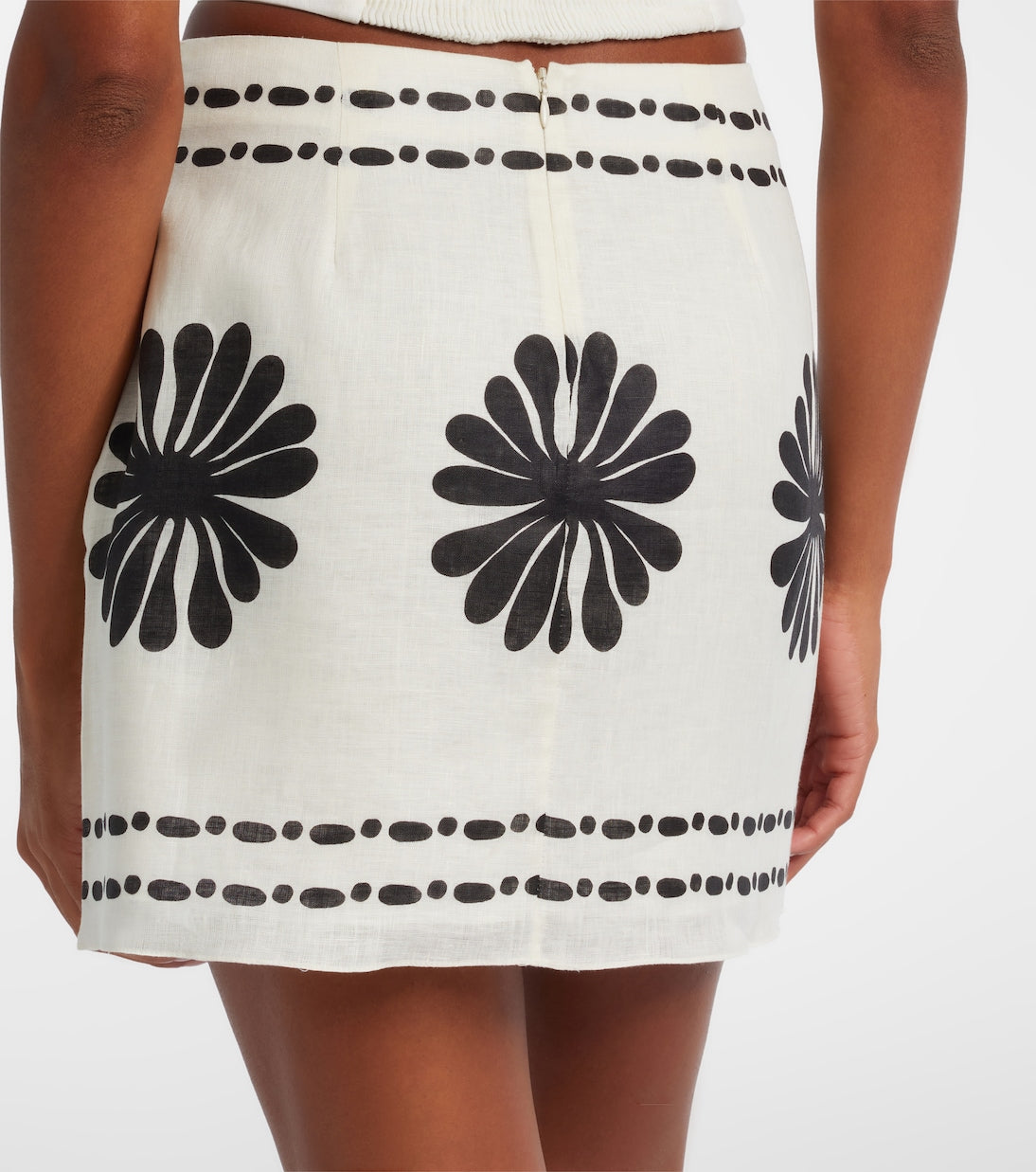 Cala de la Cruz - Eve floral linen miniskirt