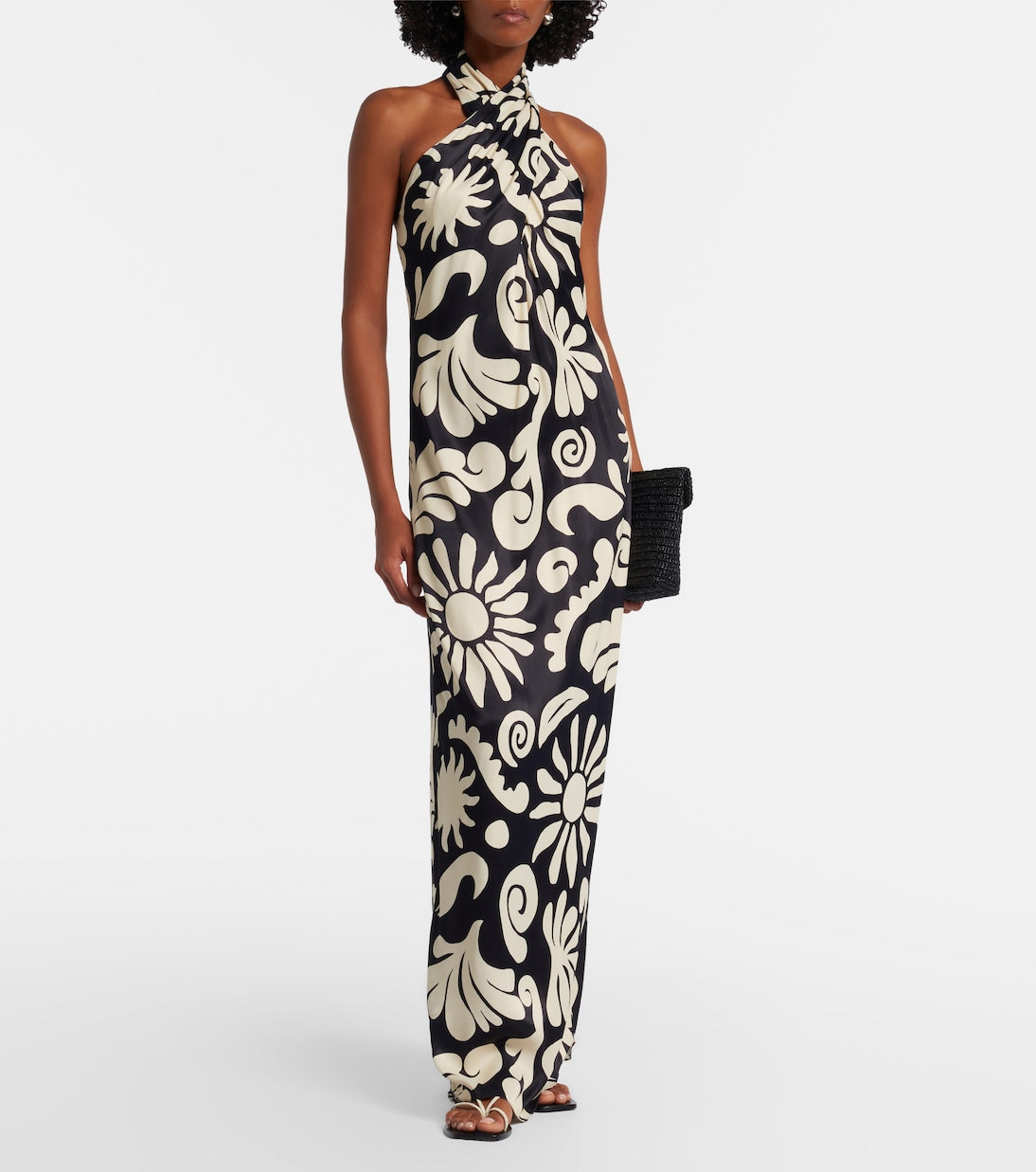 Cala de la Cruz - Oliviera printed halterneck maxi dress