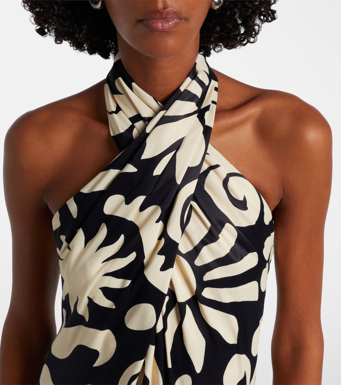 Cala de la Cruz - Oliviera printed halterneck maxi dress