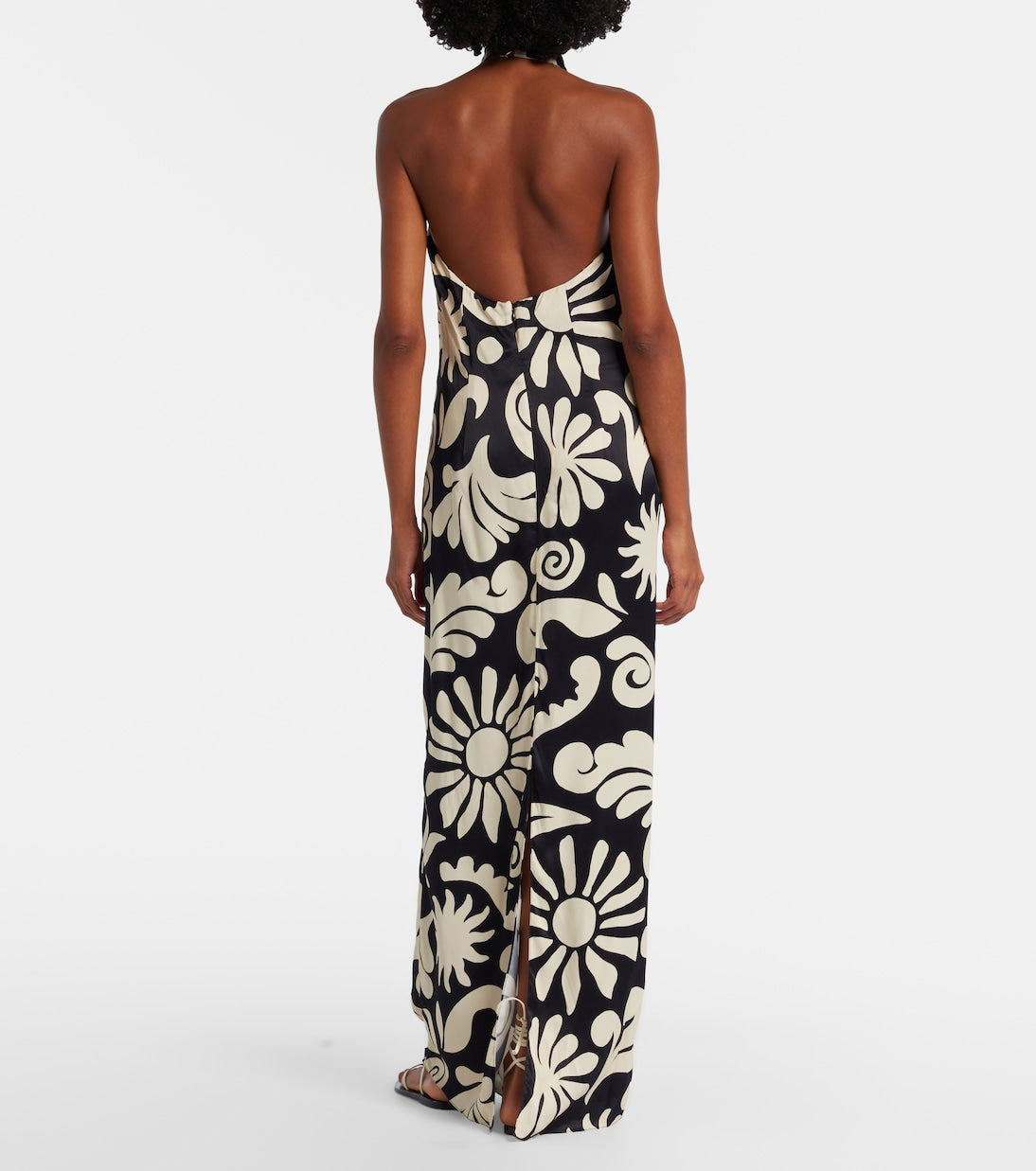 Cala de la Cruz - Oliviera printed halterneck maxi dress