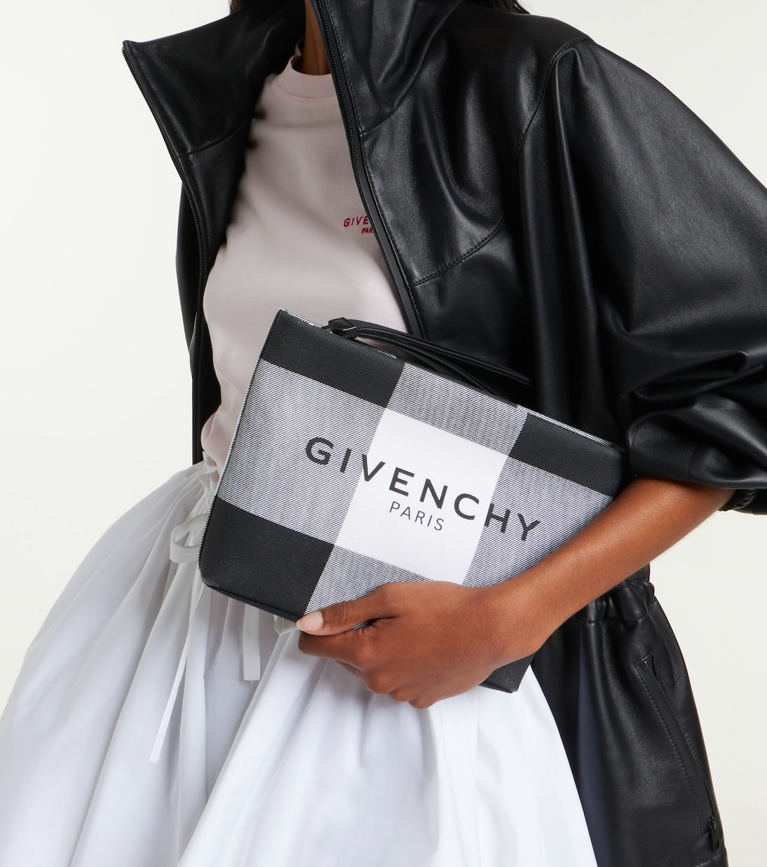 Givenchy - Logo checked pouch