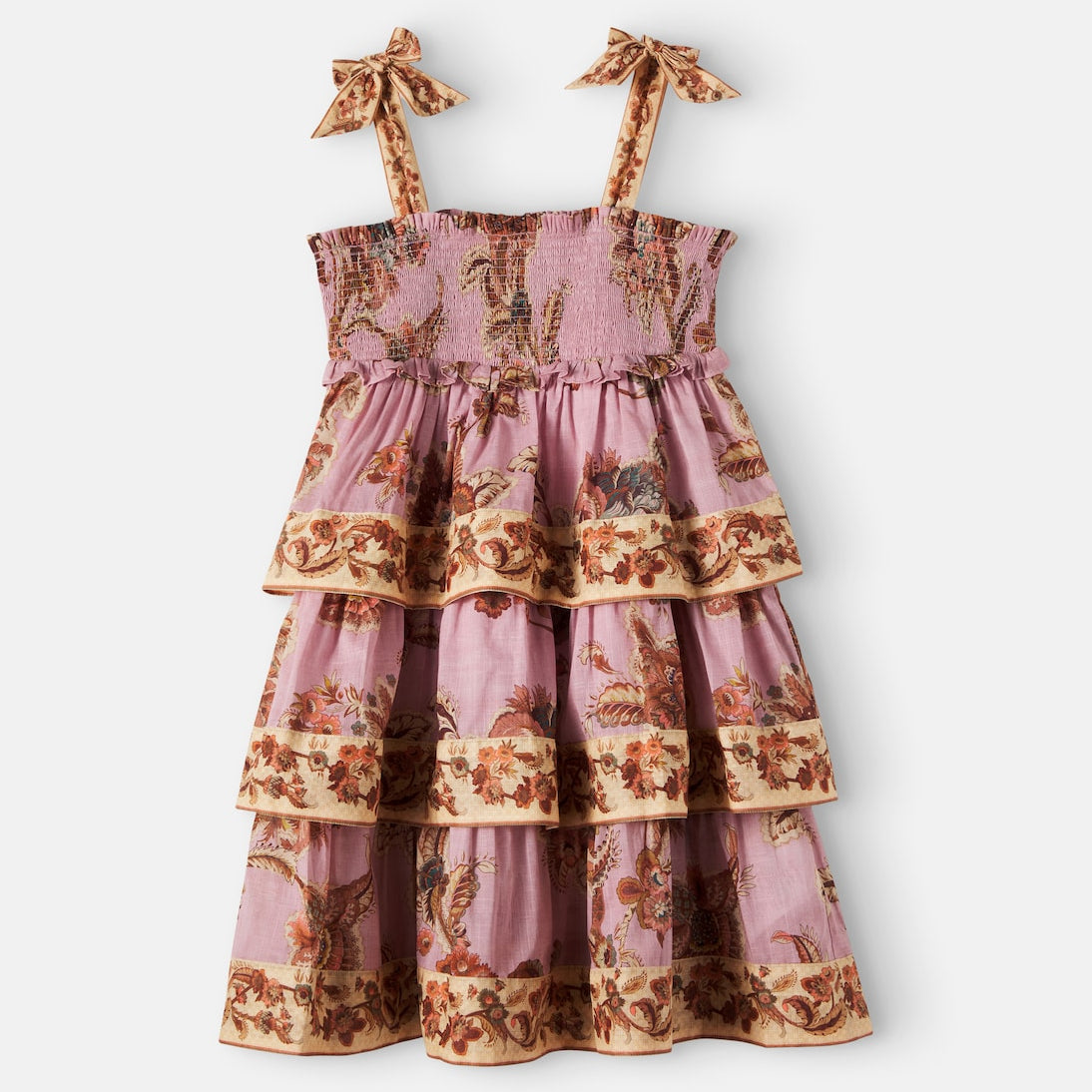 Zimmermann Kids - Aster floral tiered cotton dress