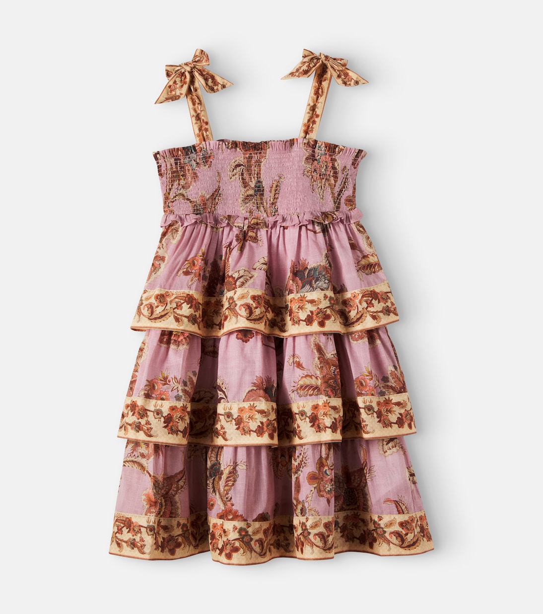 Zimmermann Kids - Aster floral tiered cotton dress