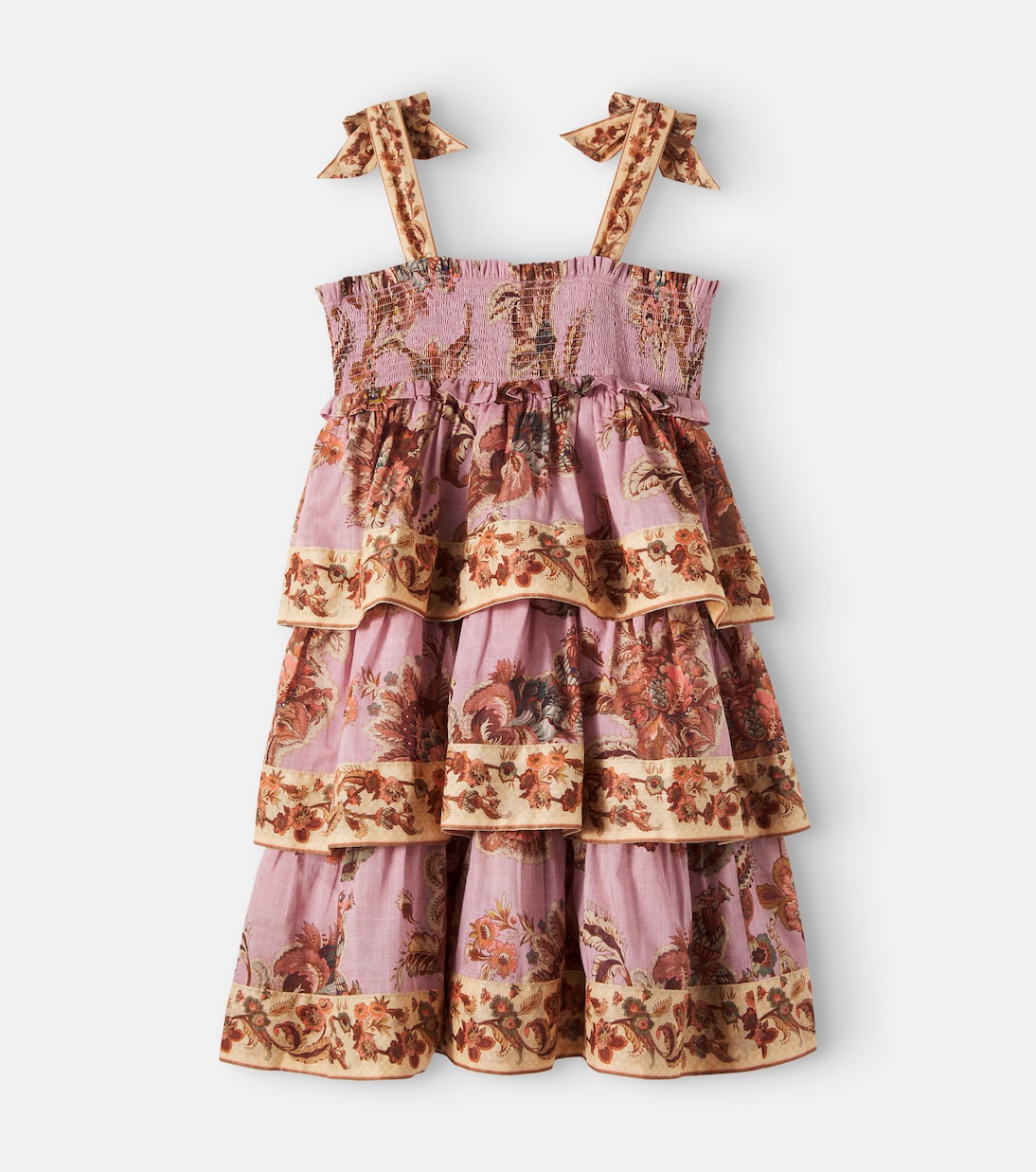 Zimmermann Kids - Aster floral tiered cotton dress