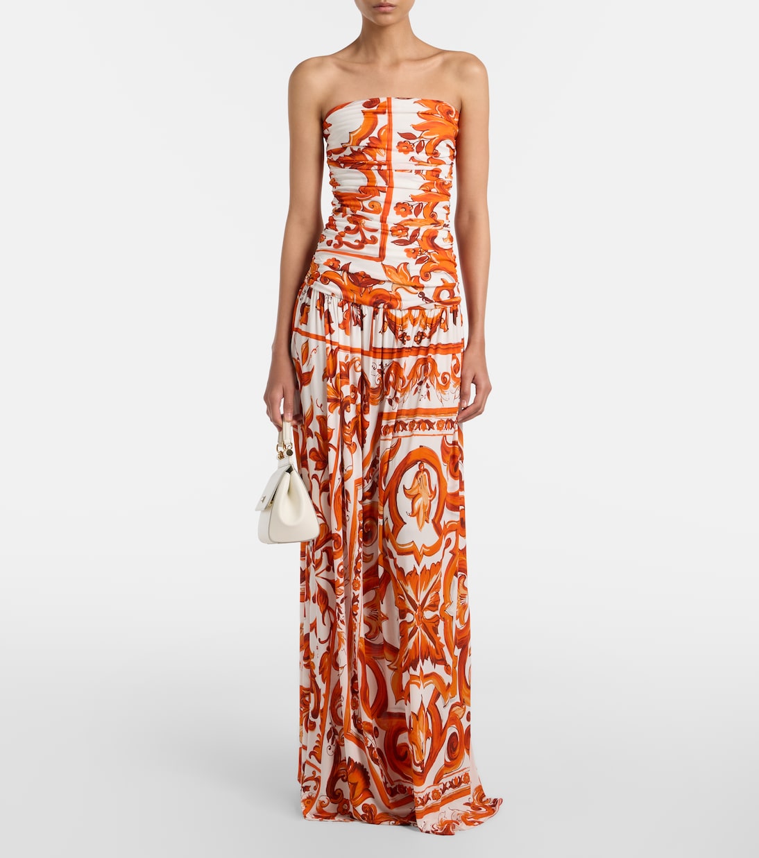 Dolce&Gabbana - Majolica organza maxi dress