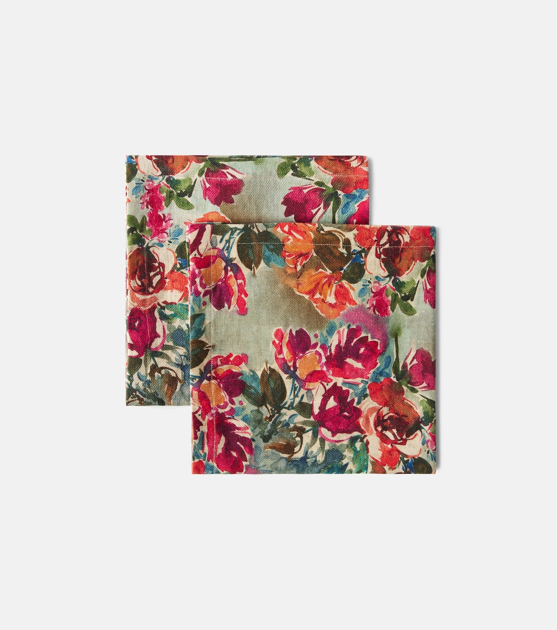 The House of Lyria - Nersa set of 2 floral linen napkins