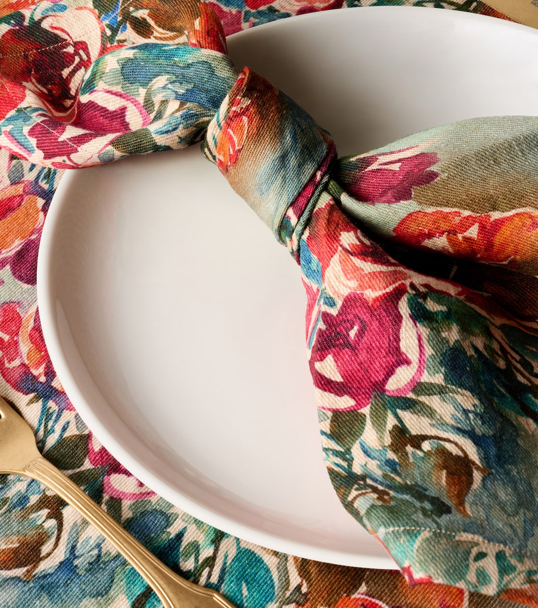 The House of Lyria - Nersa set of 2 floral linen napkins