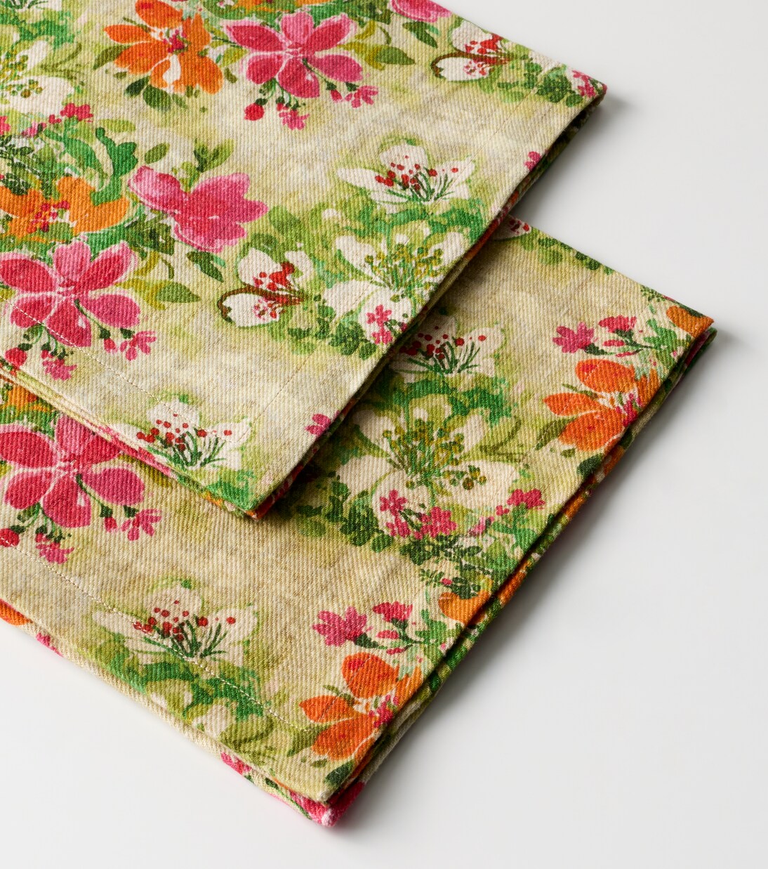 The House of Lyria - Potamia set of 2 floral linen napkins