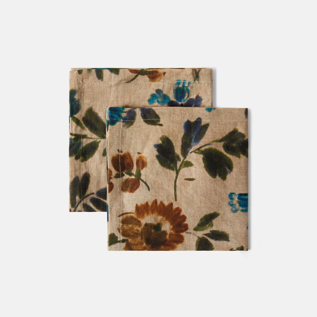 The House of Lyria - Rosalia set of 2 floral linen napkins