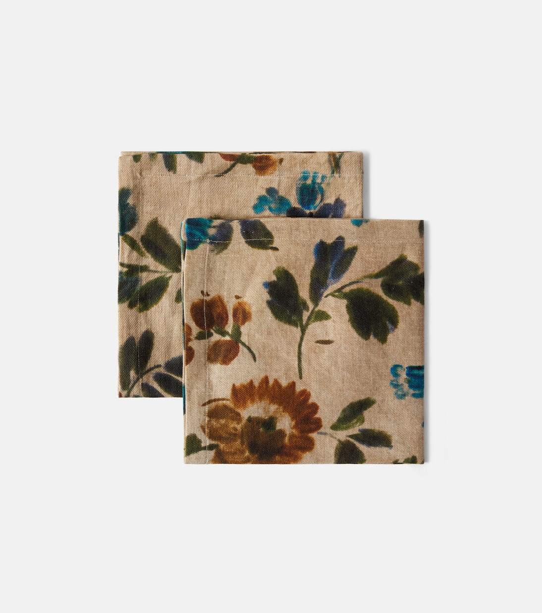 The House of Lyria - Rosalia set of 2 floral linen napkins