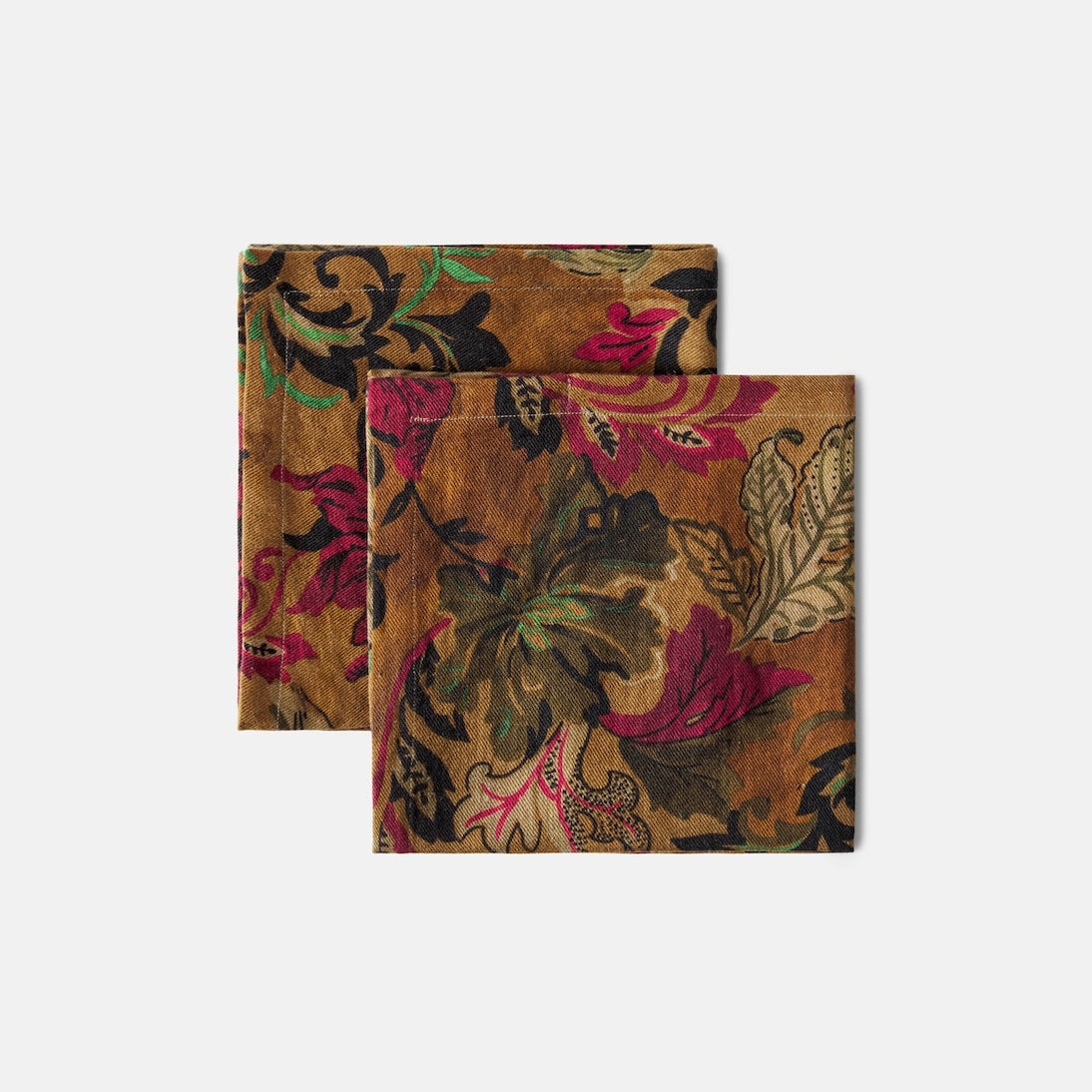 The House of Lyria - Tigide set of 2 floral linen napkins