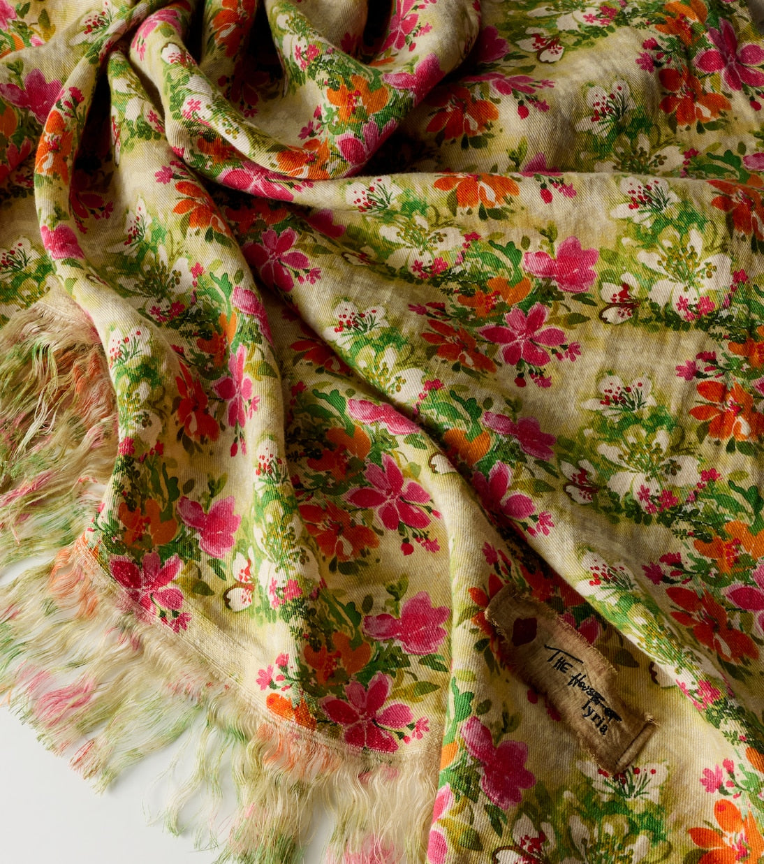 The House of Lyria - Tormento floral linen tablecloth
