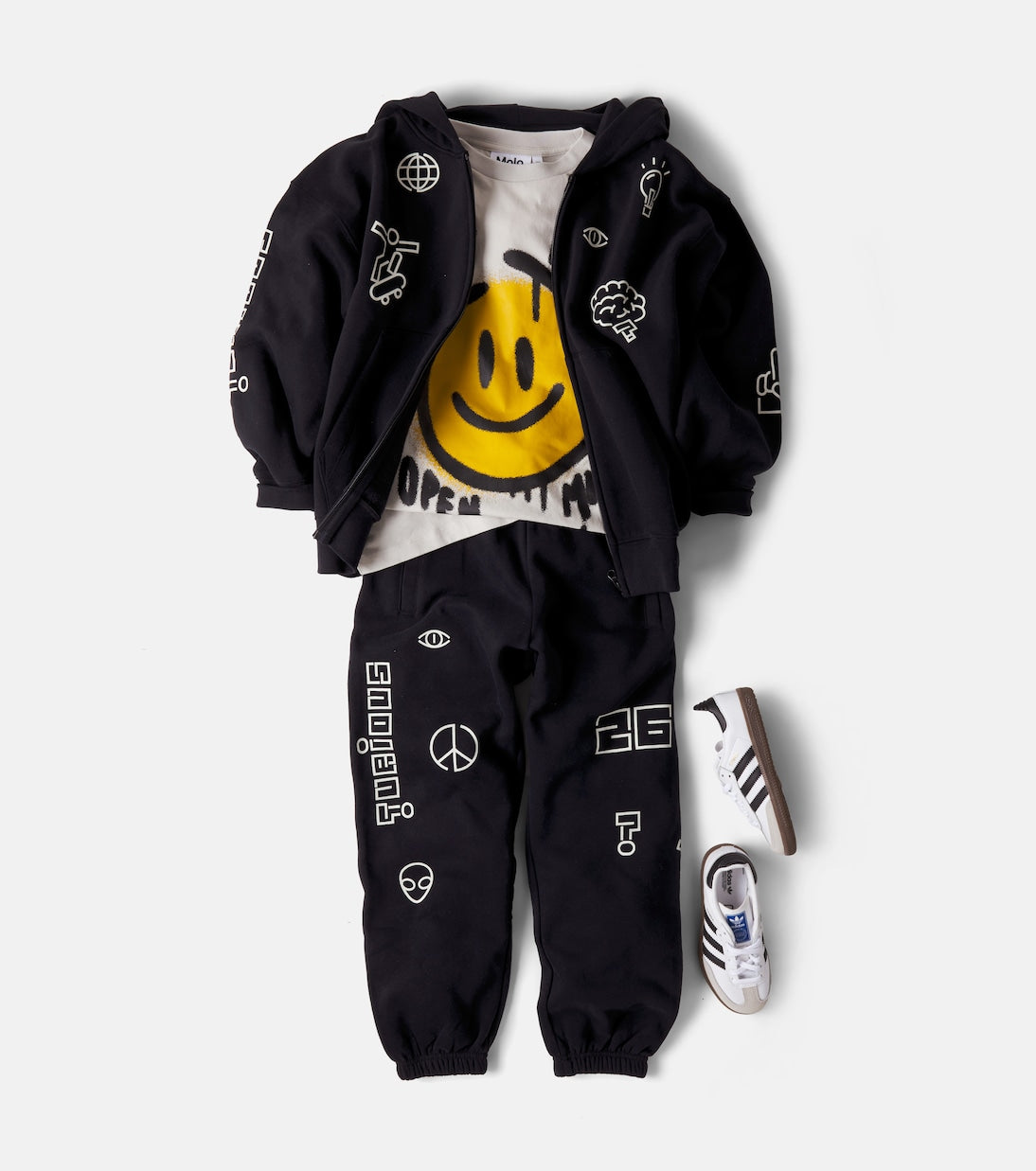 Molo - Marley cotton-blend fleece zip-up hoodie