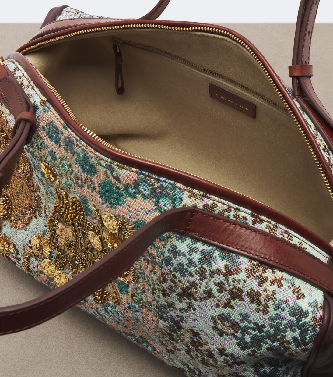 Dries Van Noten - Embellished bowling bag