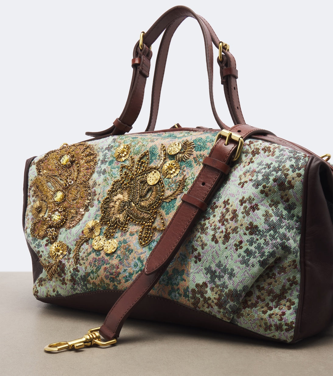 Dries Van Noten - Embellished bowling bag