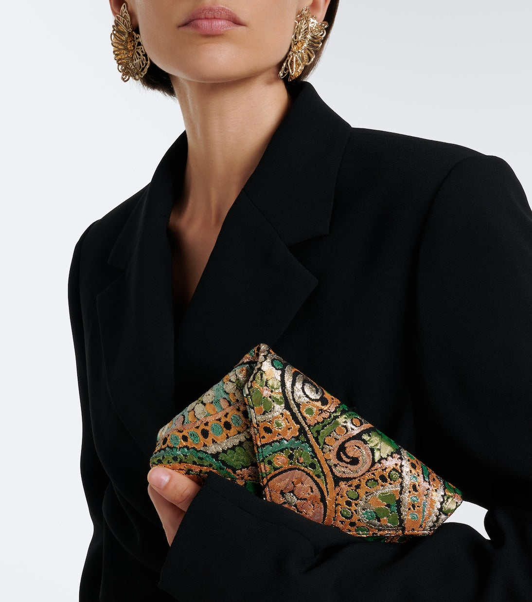 Dries Van Noten - Medium jacquard clutch