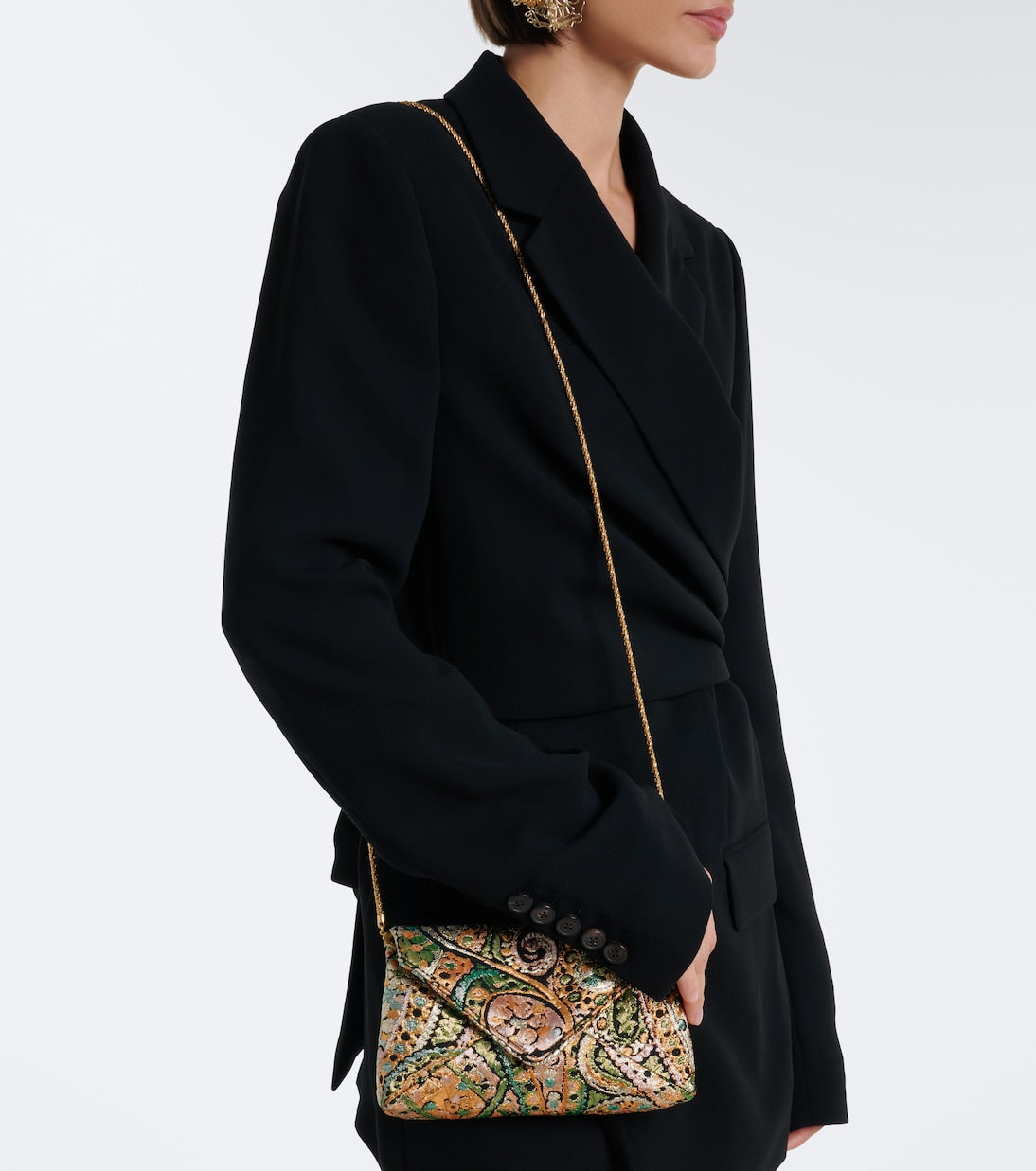 Dries Van Noten - Medium jacquard clutch