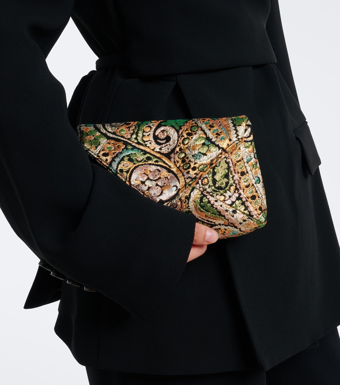 Dries Van Noten - Medium jacquard clutch