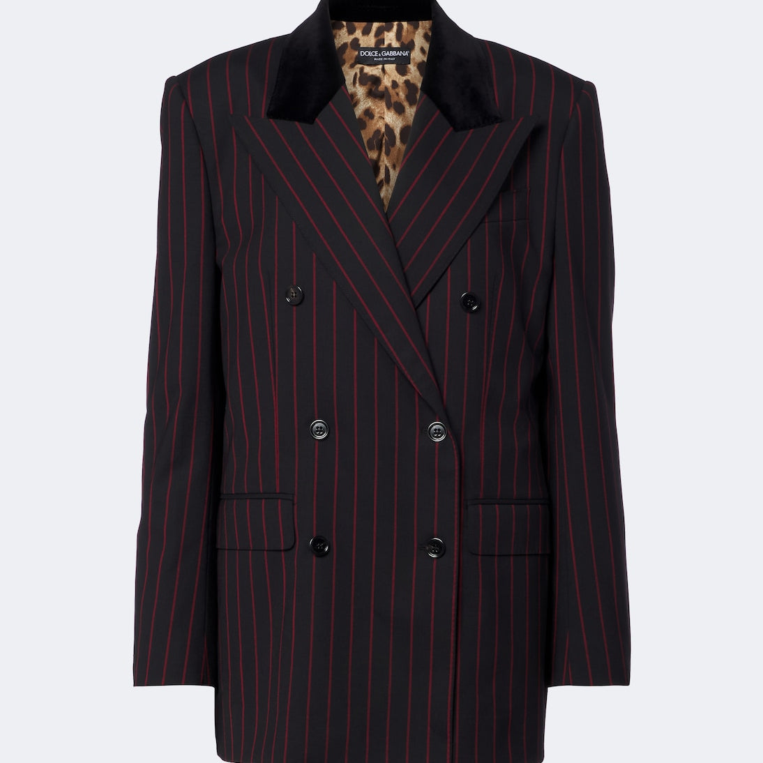 Dolce&Gabbana - Chalk stripe wool and cotton-blend blazer