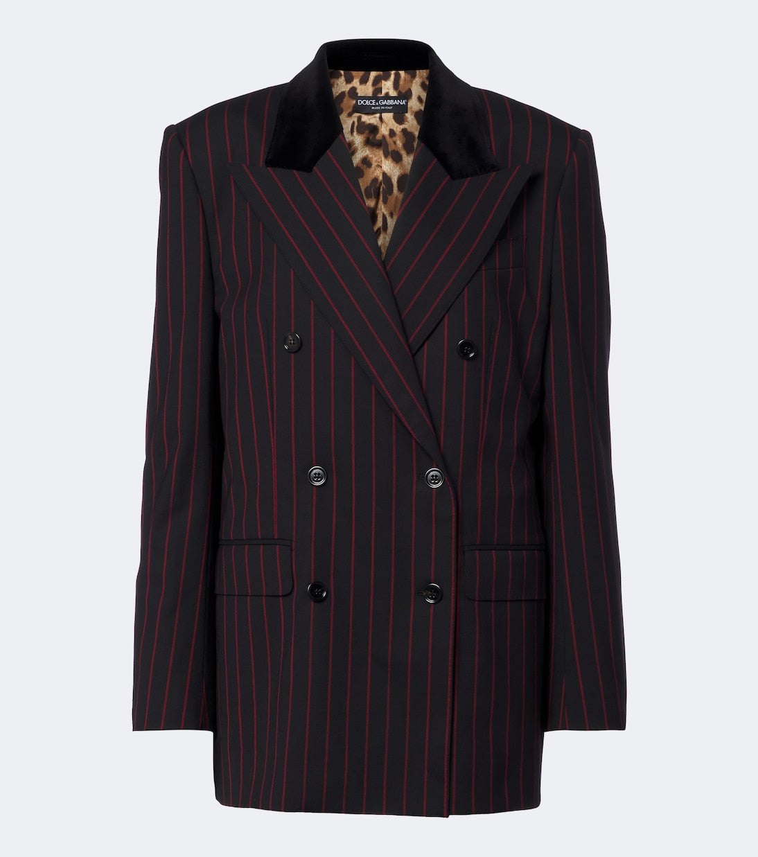 Dolce&Gabbana - Chalk stripe wool and cotton-blend blazer