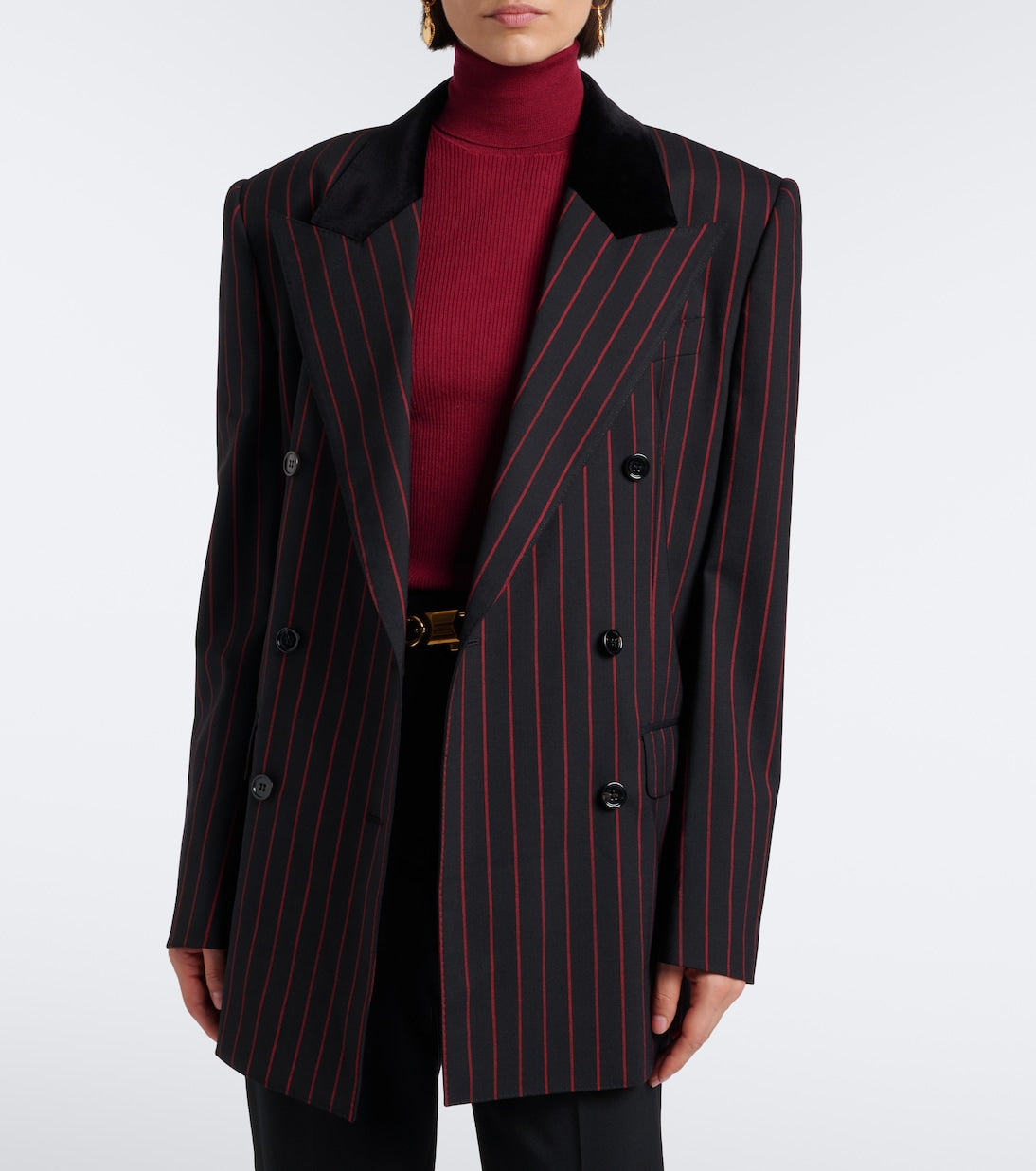 Dolce&Gabbana - Chalk stripe wool and cotton-blend blazer