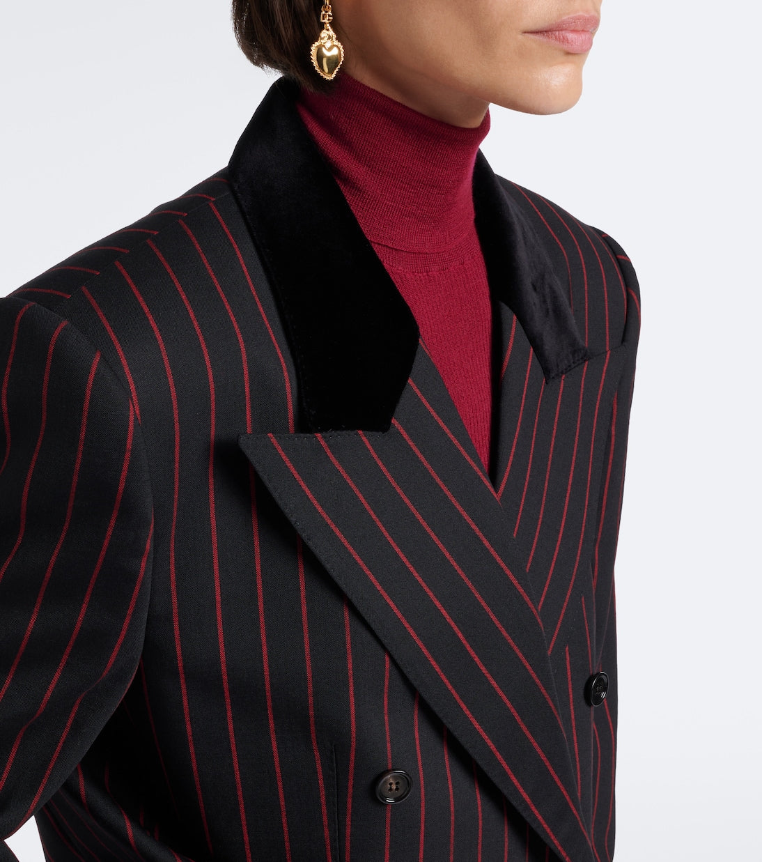Dolce&Gabbana - Chalk stripe wool and cotton-blend blazer