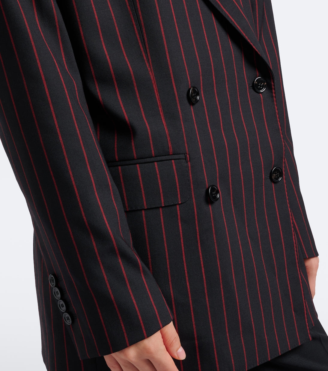Dolce&Gabbana - Chalk stripe wool and cotton-blend blazer