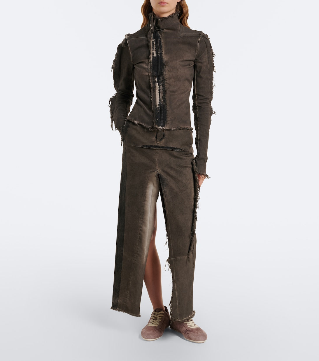 Rick Owens - Minimal suede sneakers