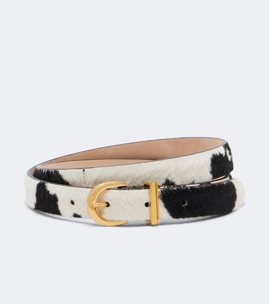 Khaite - Luna cow-print calf hair belt