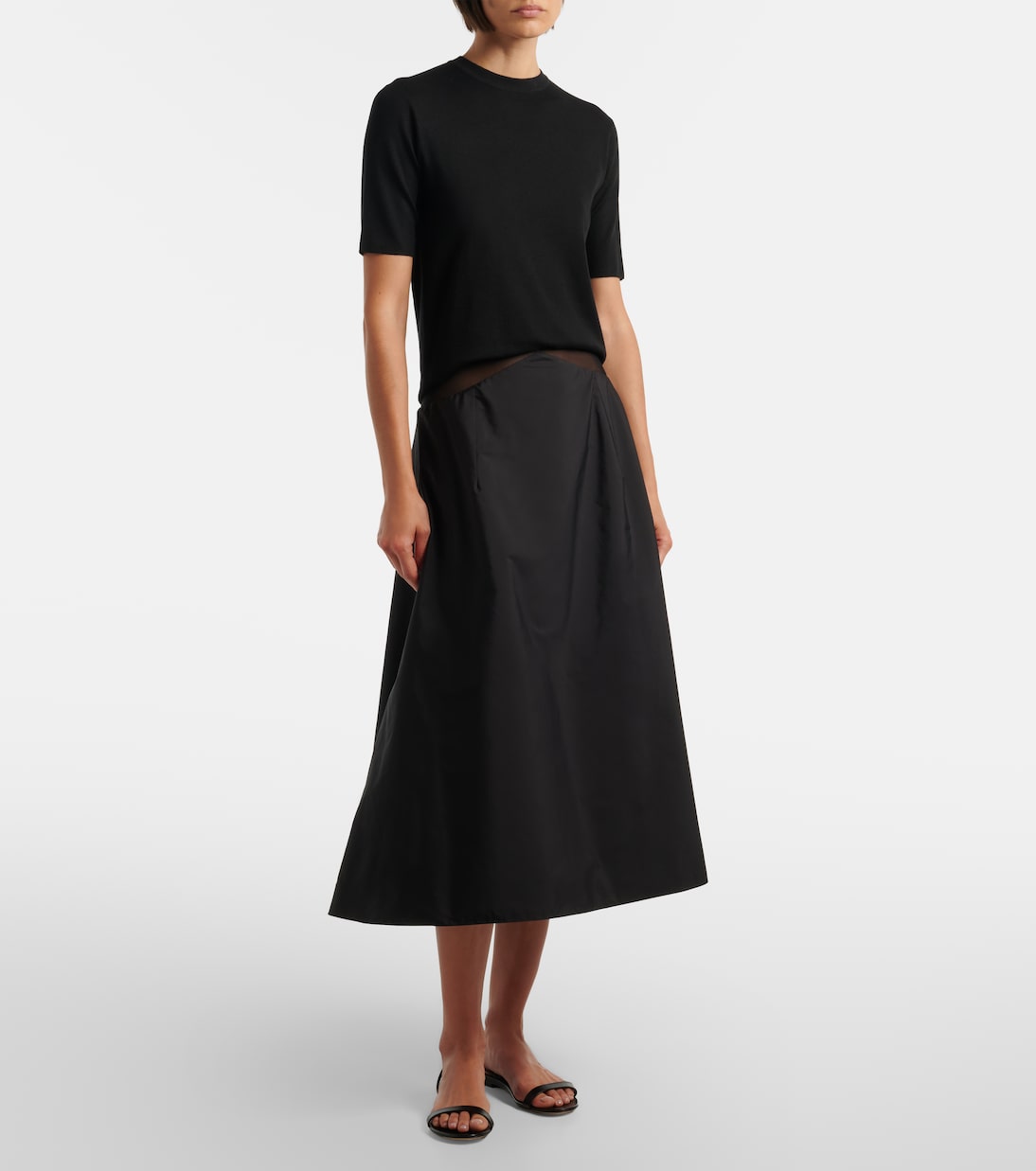 The Row - Irella cotton poplin midi skirt