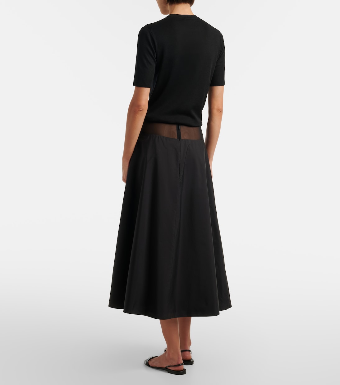 The Row - Irella cotton poplin midi skirt