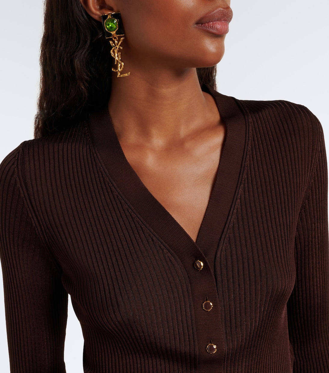 Saint Laurent - Ribbed-knit cardigan