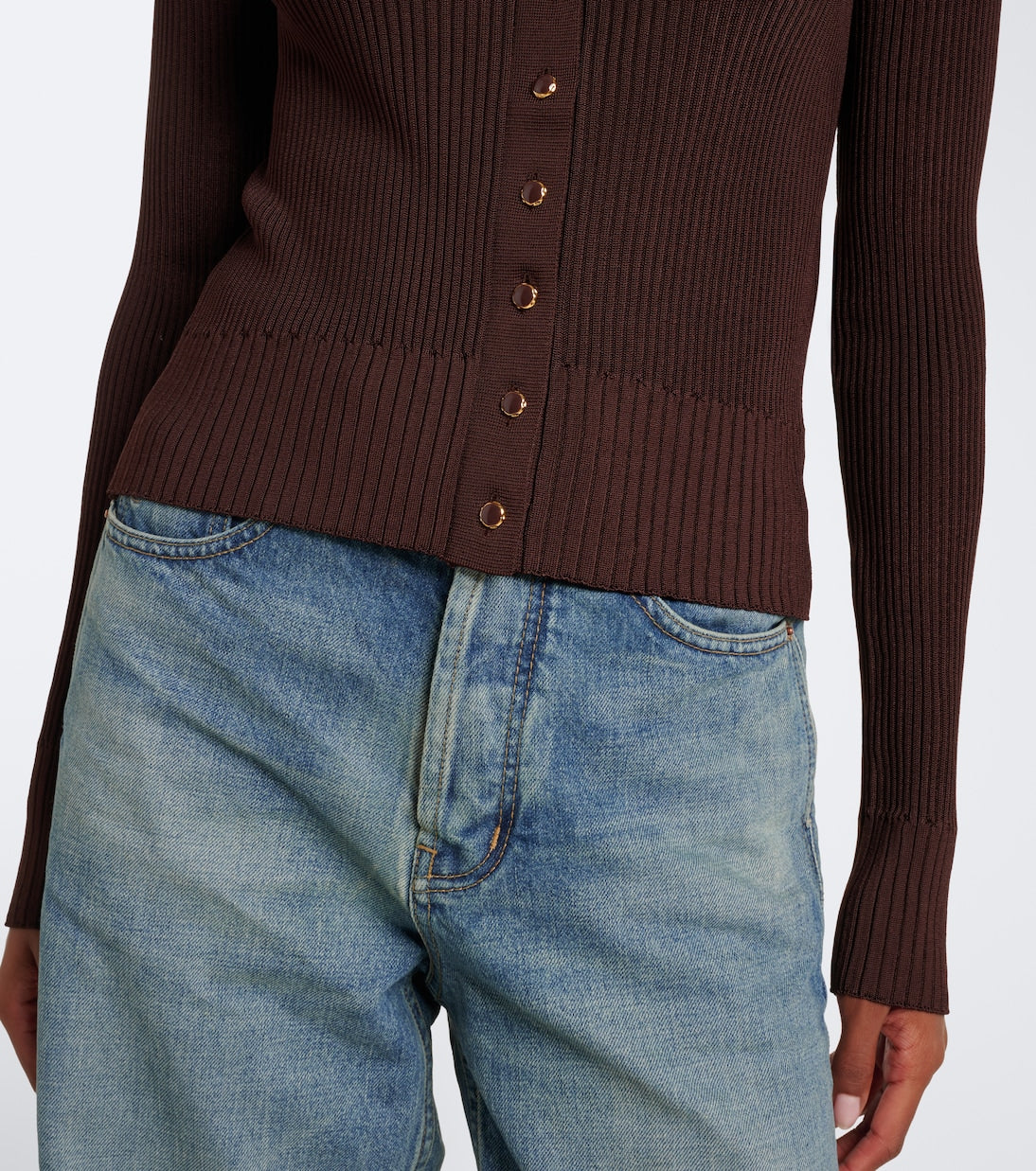 Saint Laurent - Ribbed-knit cardigan