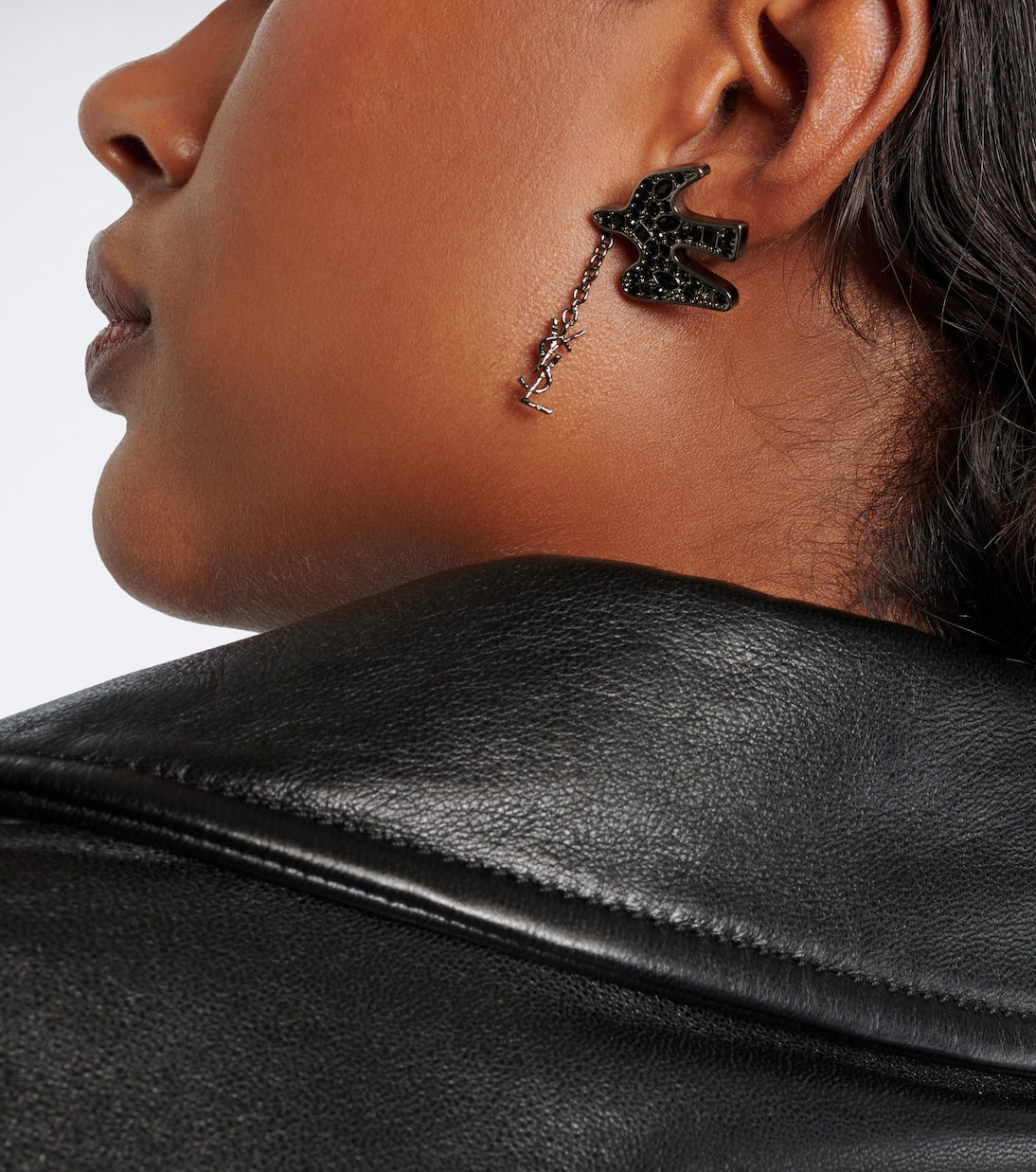 Saint Laurent - Dove Cassandre embellished earrings