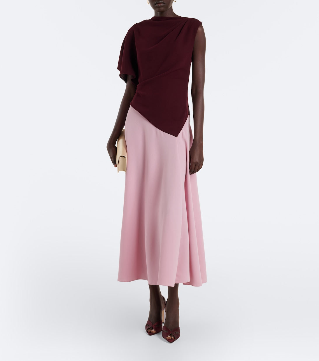 Roksanda - Oryn draped asymmetric crêpe midi dress