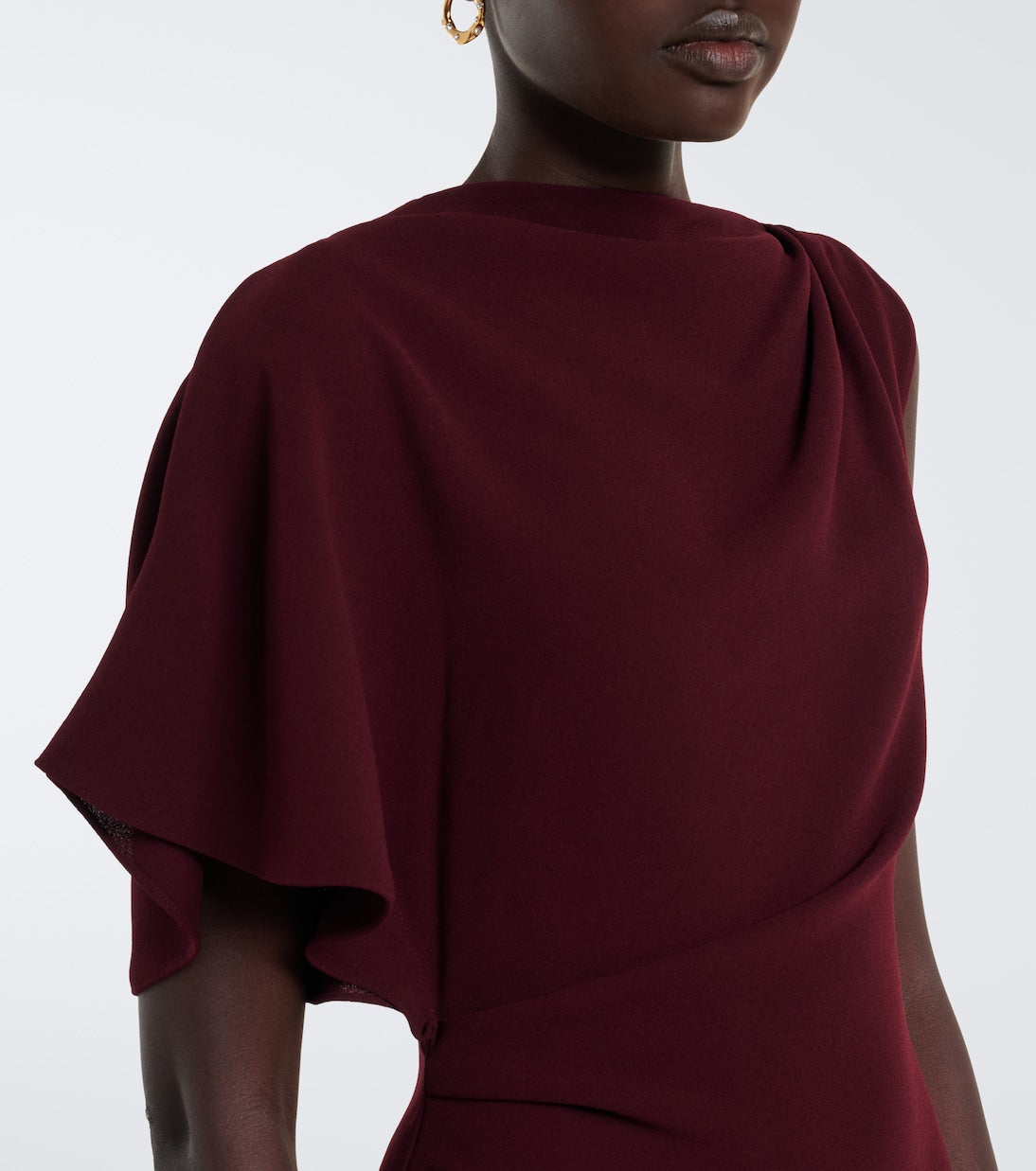 Roksanda - Oryn draped asymmetric crêpe midi dress