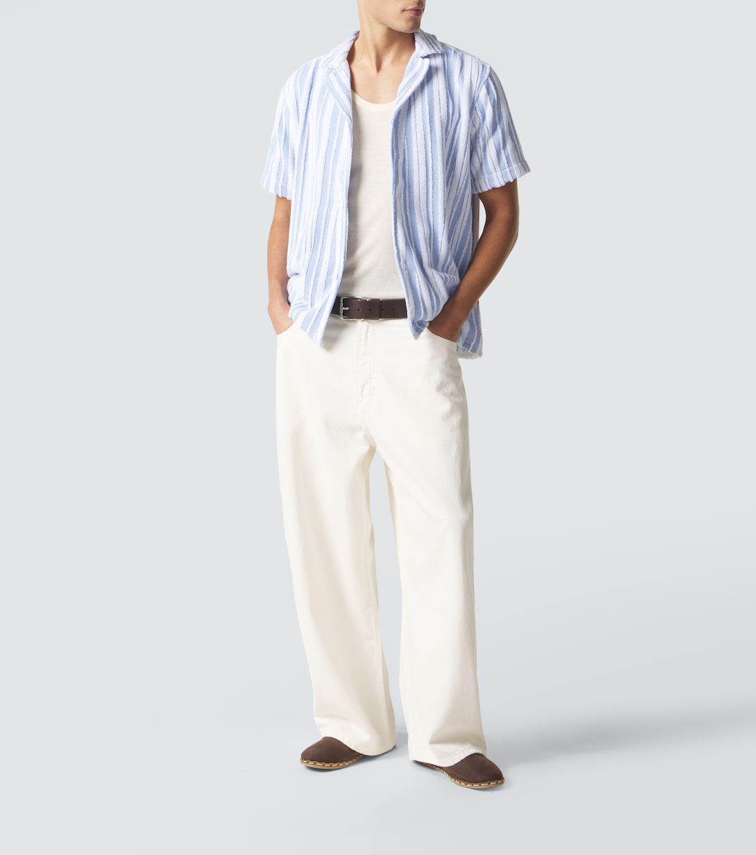Orlebar Brown - Howel striped cotton toweling shirt