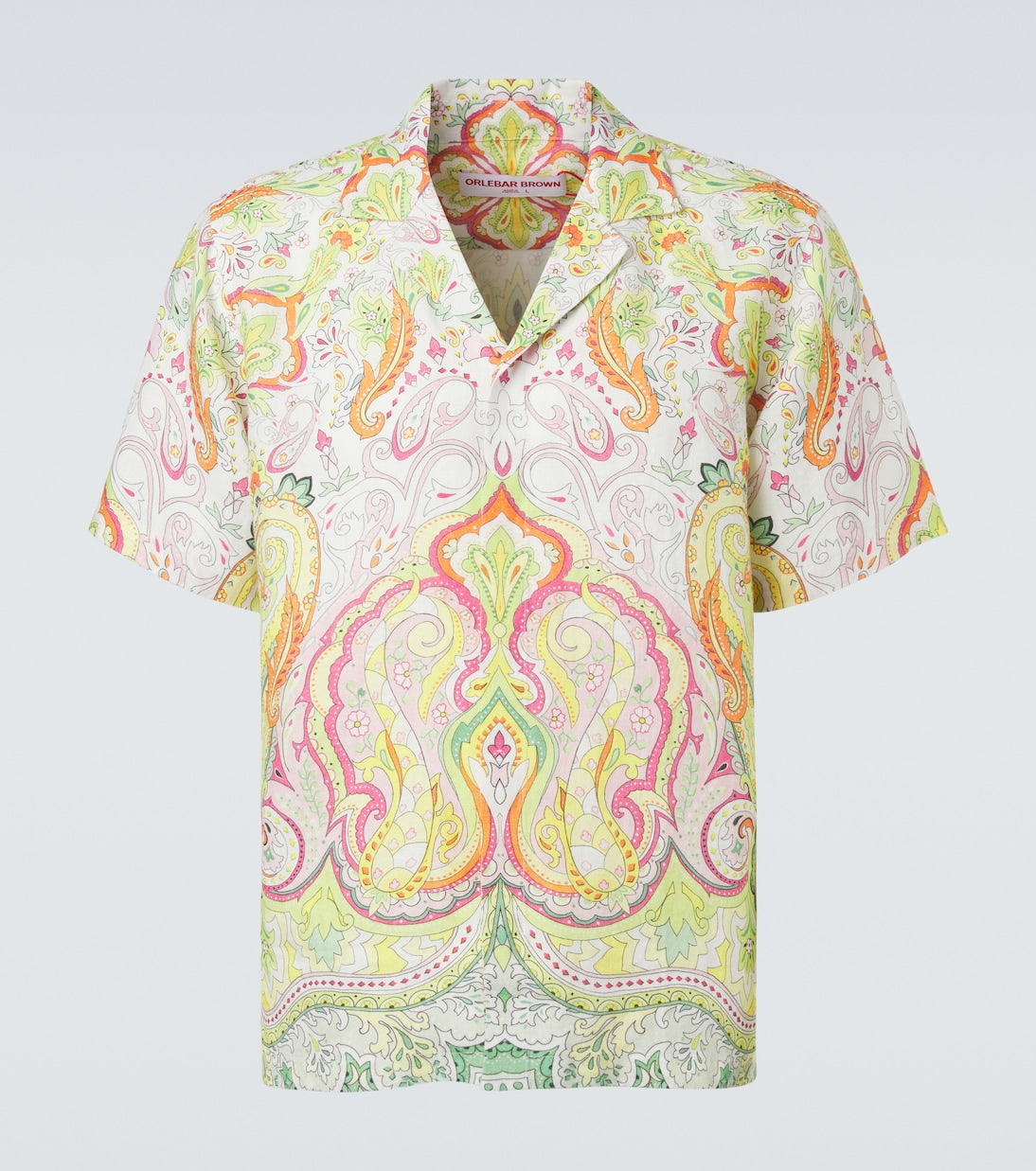 Orlebar Brown - Maitan printed linen bowling shirt