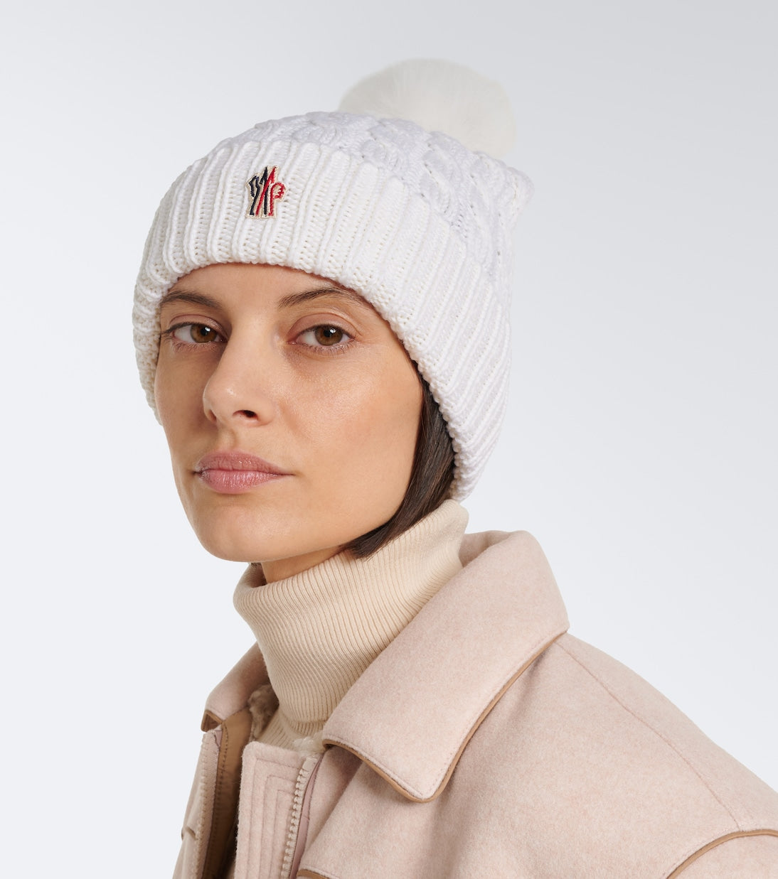 Moncler Grenoble - Cable-knit virgin wool beanie