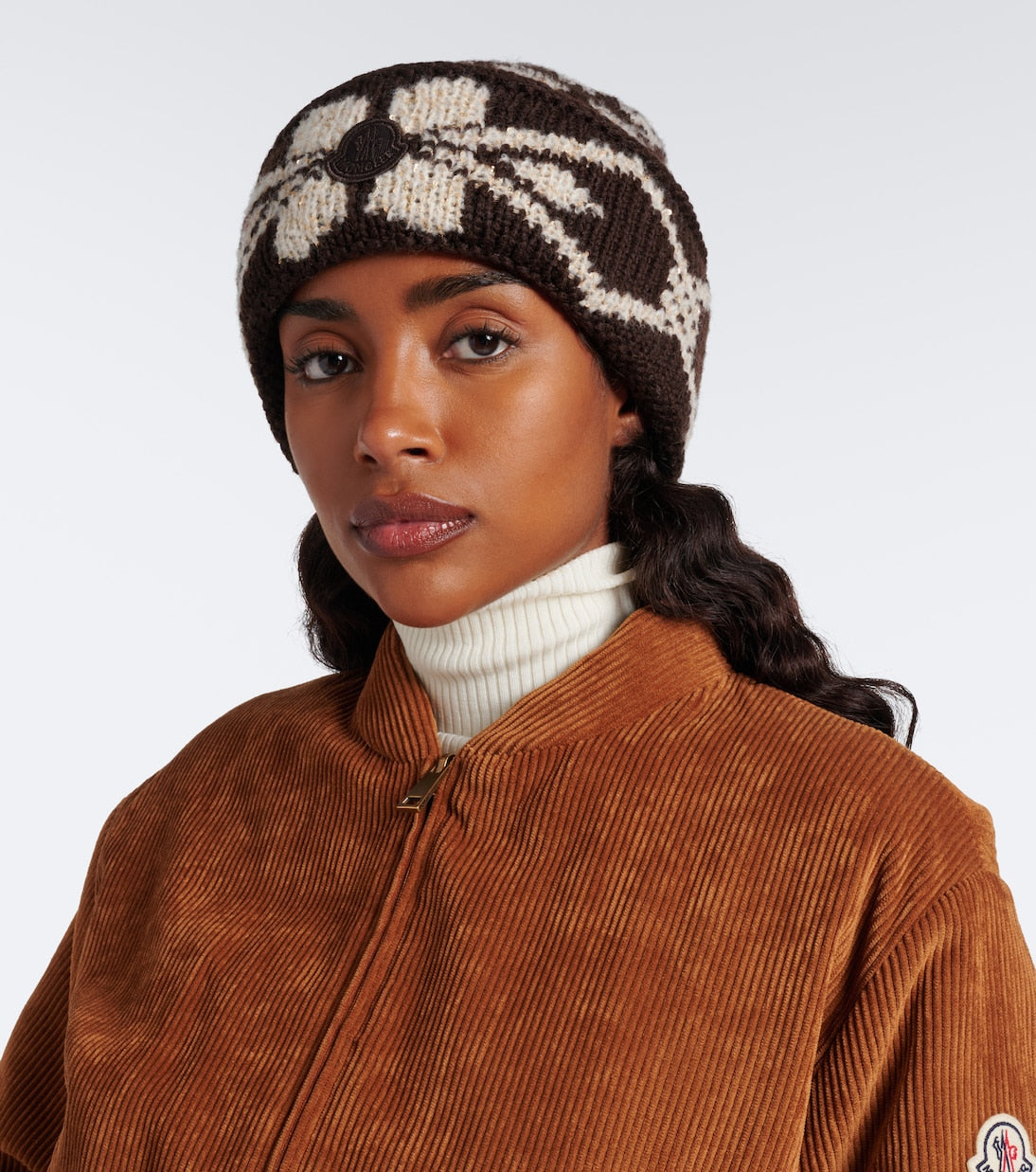 Moncler - Fair Isle sequined wool-blend beanie