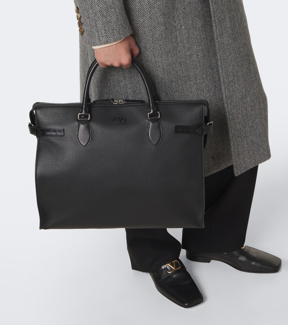 Valentino Garavani - VLogo leather briefcase