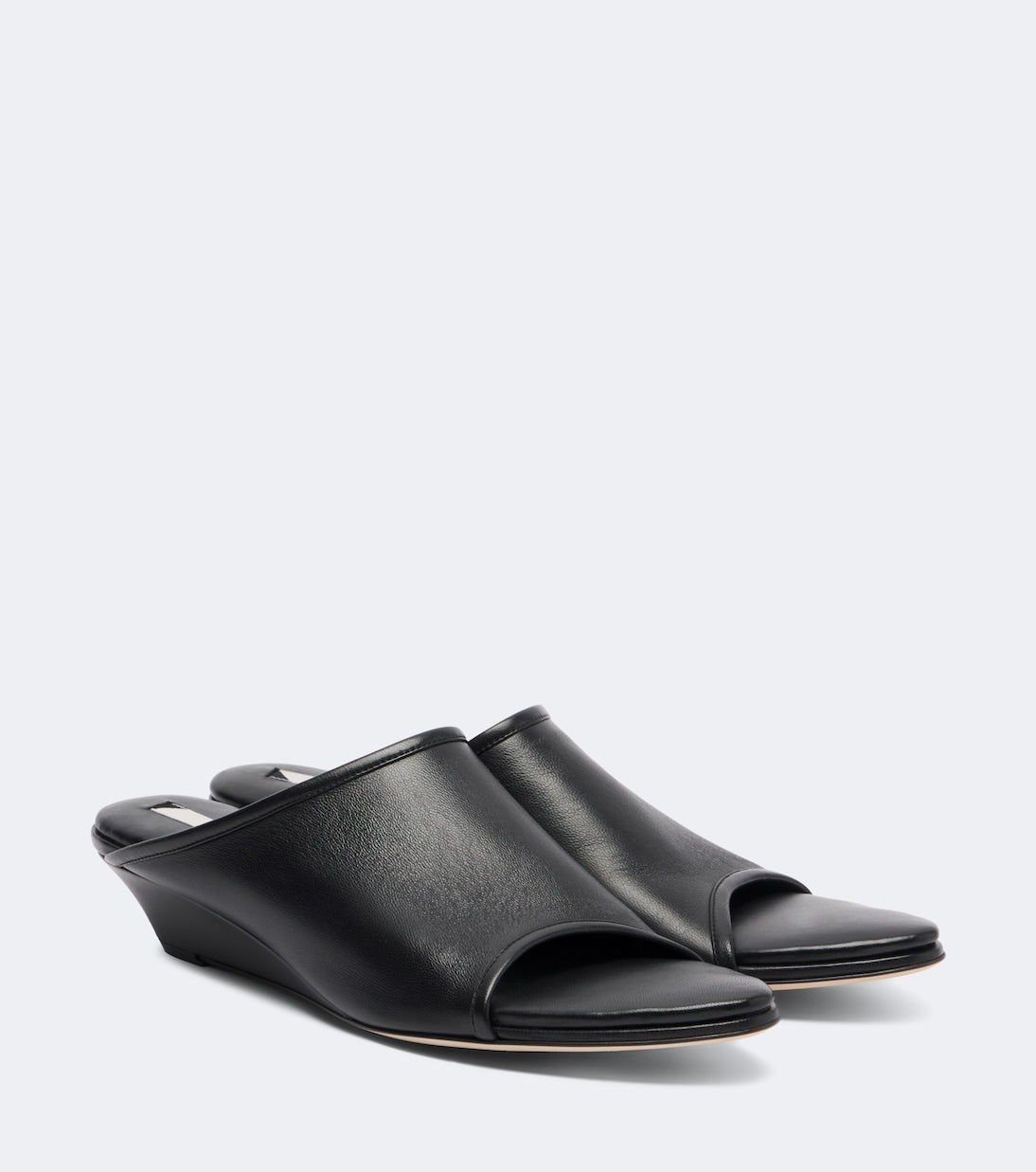 Christen - Stretch leather wedge mules
