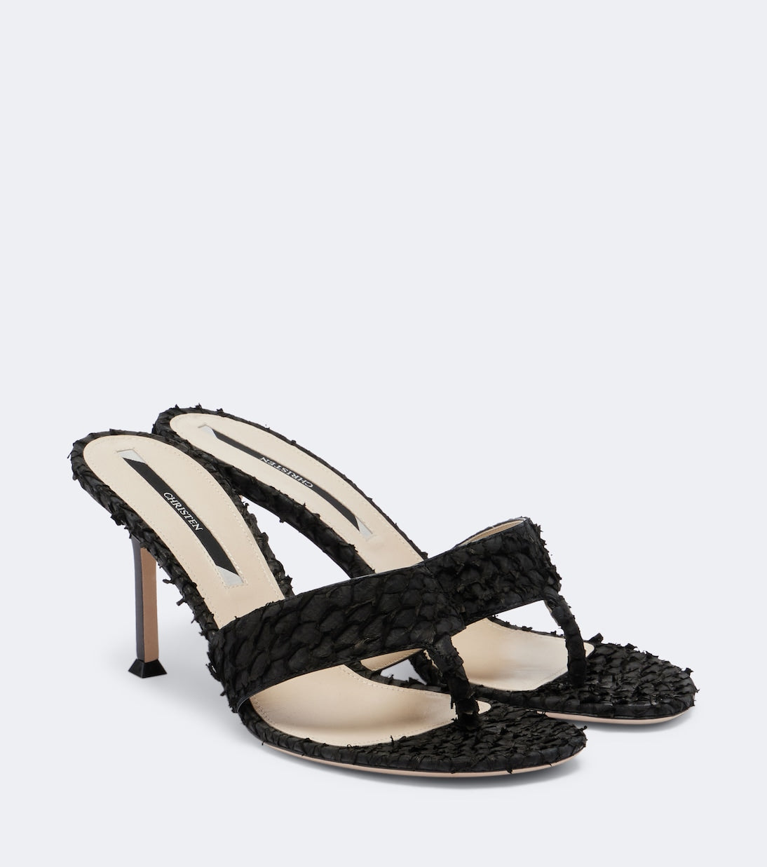 Christen - Helix leather thong sandals